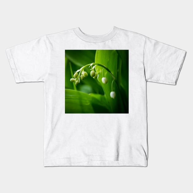 Lily of the Valley Kids T-Shirt by ansaharju